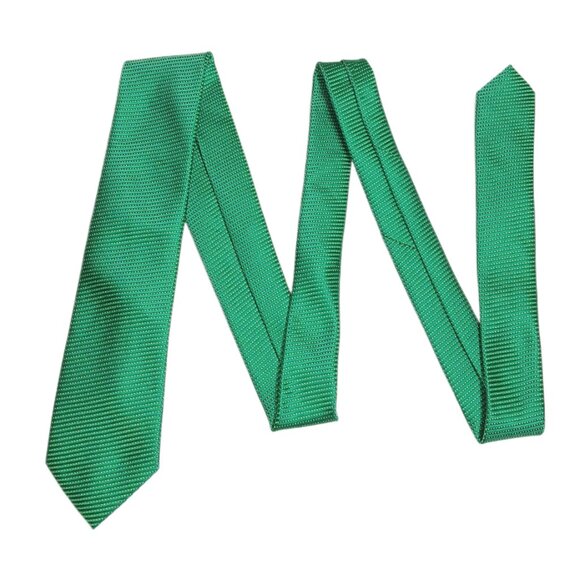 Croft & Barrow Tie Men’s 60” Solid Green Textured Designer Classic Tie New - Picture 2 of 4